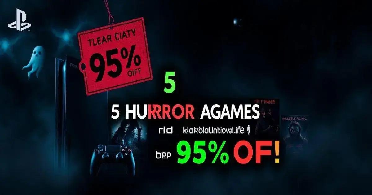 5 Jogos de Terror para PlayStation com até 95% de Desconto