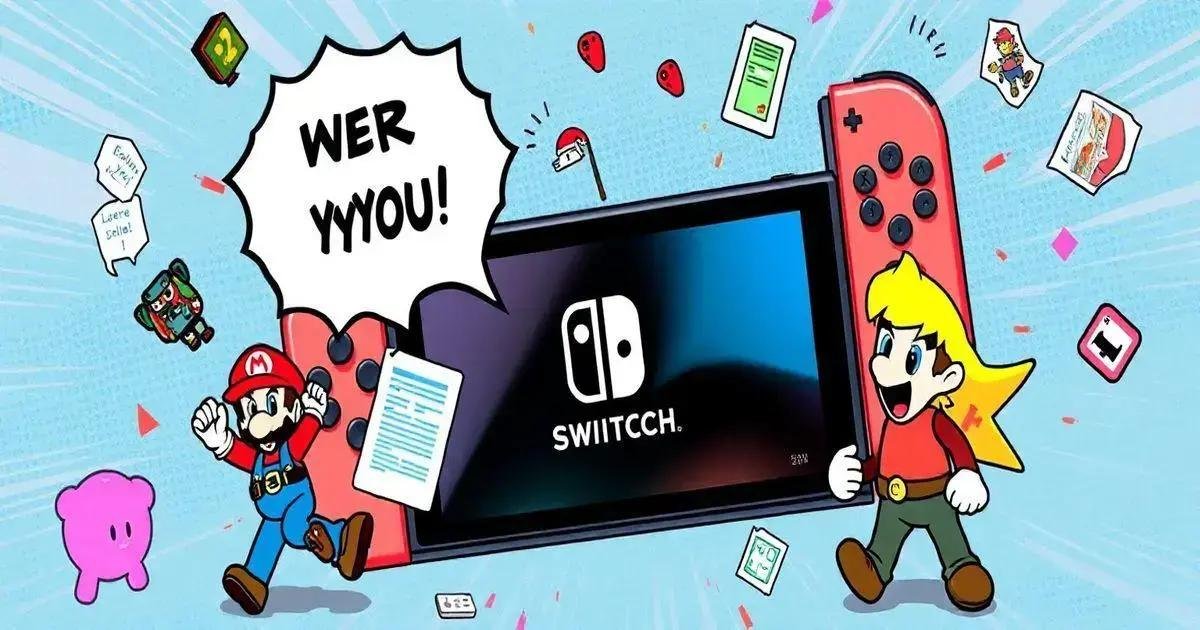 Nintendo Responde aos Vazamentos do Switch 2: Tudo que Sabemos