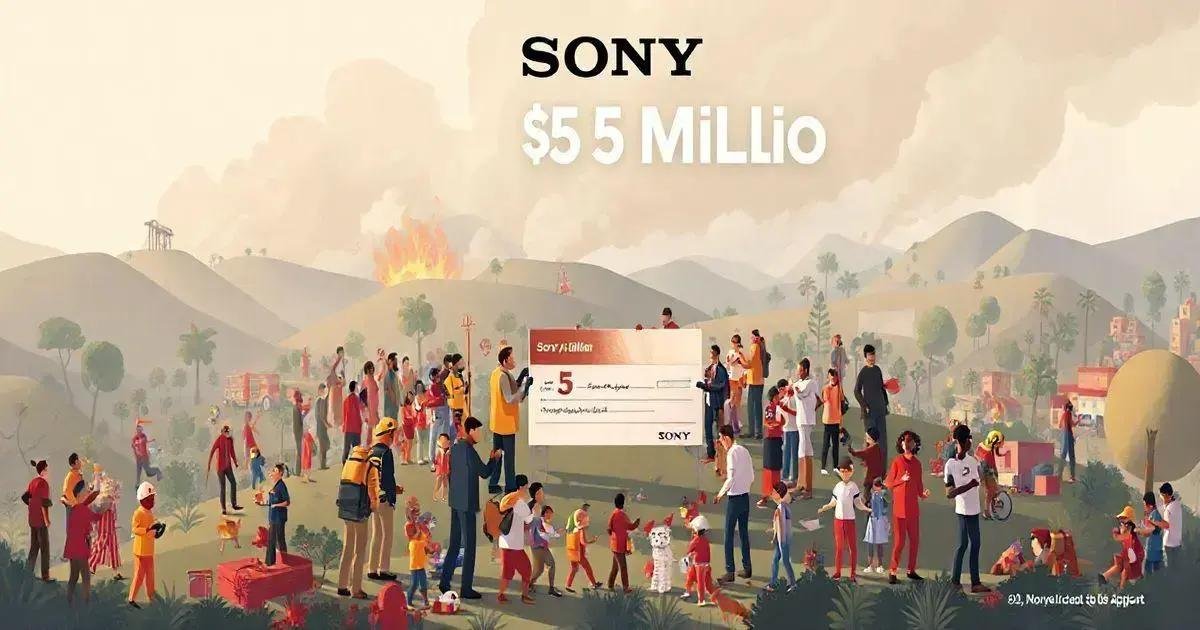 Sony Doa US$ 5 Milhões para Combate a Incêndios em LA