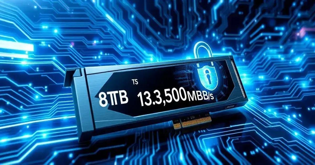 TeamGroup Lança SSD PCIe 5.0 de 8TB com 13.500MB/s